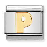 Nomination Composable Classic Link 030101/16 Letter P in 18K Gold